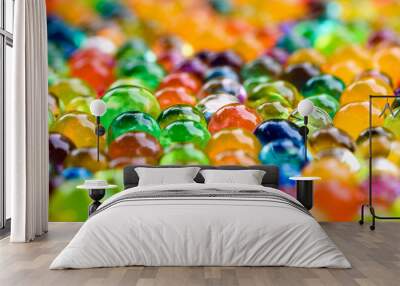 colorful orbeez macro shot.  Wall mural