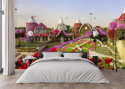 Dubai Miracle Garden is a flower garden with a wide variety of flowers. United Arab Emirates Dubai March 2019 Wall mural