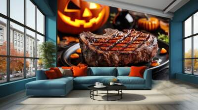 steak halloween  Wall mural