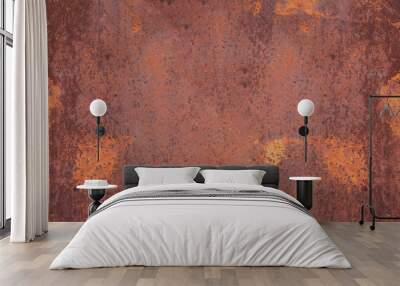 Grunge rusted metal texture, rust and oxidized metal background. Old metal iron panel. Wall mural