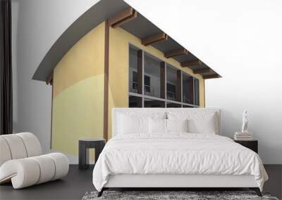 two story modern house on white background 3d render Wall mural