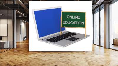 online education on white background. Isolated 3D illustration Wall mural