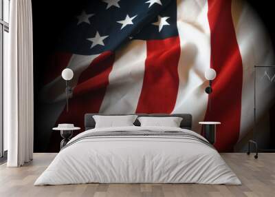 Flag USA as a patriotic background Wall mural