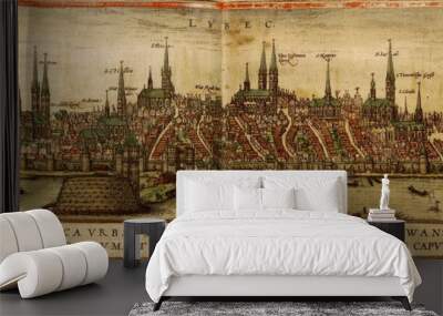 lubek old map Wall mural