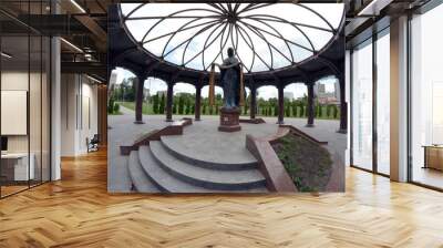 Monument and memorial park in memory of Chernobyl Disaster. Kiev Wall mural