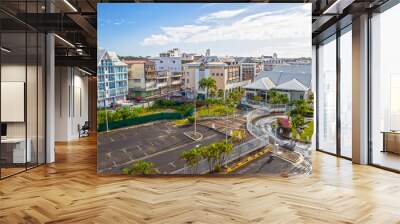 Street landscape of the city Pointe-a-Pitre, Guadeloupe Wall mural