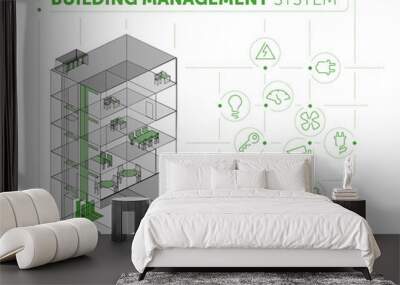 Building Management System Concept Wall mural