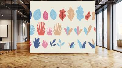 set of flat plants, vector illustration elements Wall mural