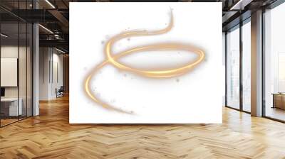 Light golden Twirl. Curve light effect of golden line. Luminous golden circle. Light gold pedistal, podium, platform, table. Vector PNG. Vector illustration	
 Wall mural