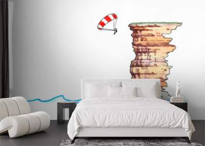 BASE jumping or B.A.S.E jumping Wall mural