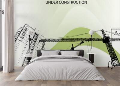 under construction background Wall mural