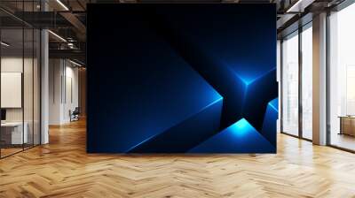 black background with three-dimensional cubes Wall mural