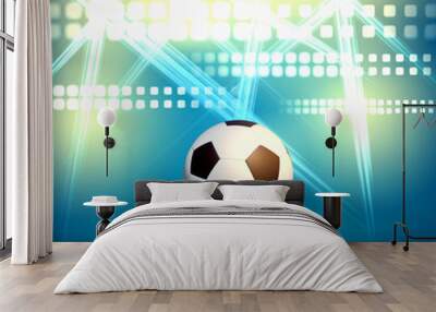 black and white soccer ball Wall mural