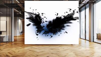 black wings Wall mural