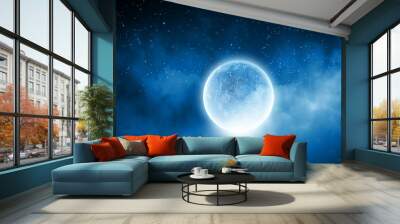 Blue moon Wall mural