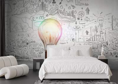 Bright idea for business growth Wall mural