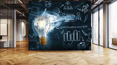 Bright idea for business growth Wall mural