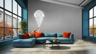 Bright idea in hand Wall mural