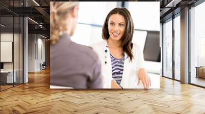 Business people at interview in office Wall mural