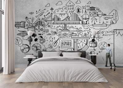 Business strategy. Concept image Wall mural