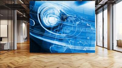 Car headlight Wall mural