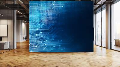 Circuit chip concept background Wall mural