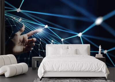 Connection technologies background Wall mural