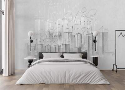 Construction concept Wall mural