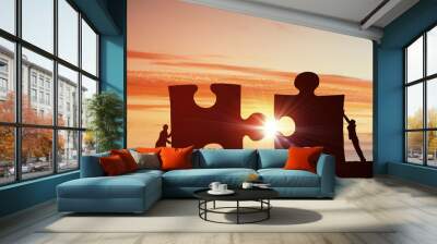 cooperate for successful work Wall mural