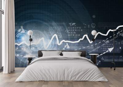 Digital infographics Wall mural