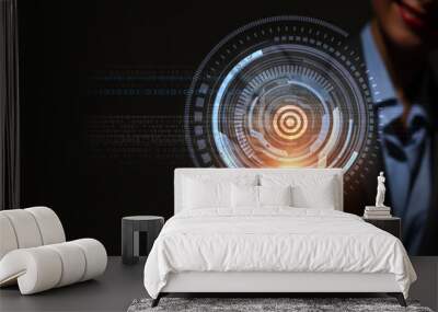 Digital play icon Wall mural