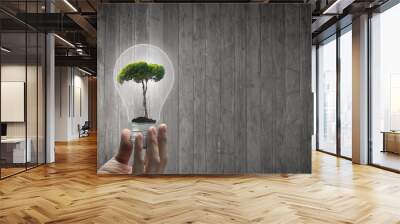 Energy saving concept Wall mural