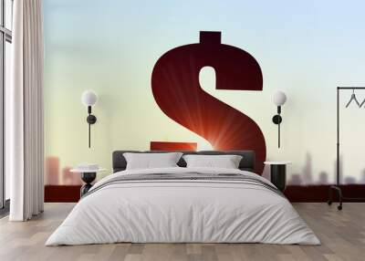 Exchange rate concept Wall mural