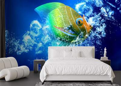 Exotic fish in water Wall mural