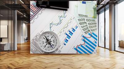 financial charts and graphs Wall mural