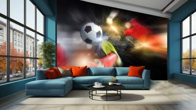 Football kick Wall mural