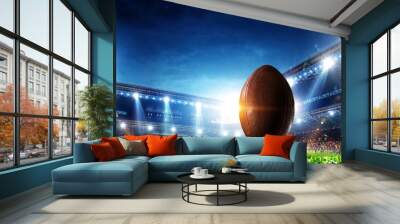 Full night football arena in lights Wall mural