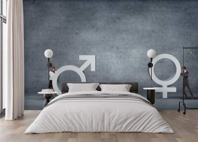 Gender heart Wall mural