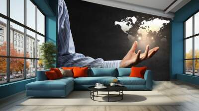 Global interaction concept Wall mural