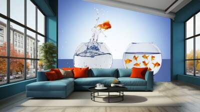 Goldfish jump Wall mural