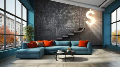 Great plan for financial growth Wall mural