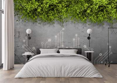 Green electric technology Wall mural