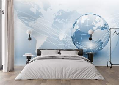 Image of light blue planet Earth Wall mural