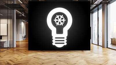 Light bulb icon Wall mural