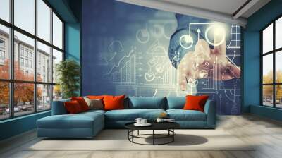 Media interface Wall mural