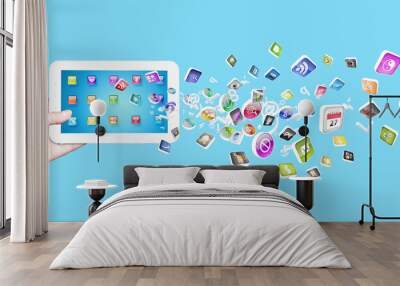 Media technologies Wall mural