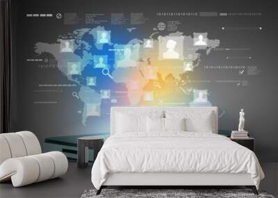 modern communication technology Wall mural