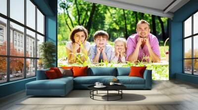 Picnic in garden Wall mural