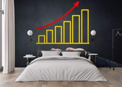 Profit chart Wall mural