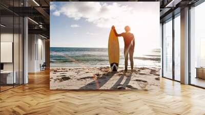 ready to meet waves Wall mural